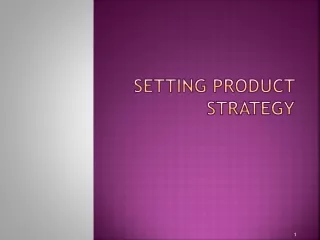 Setting product strategy