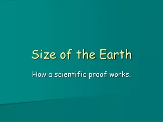 Size of the Earth