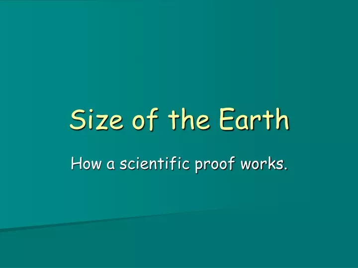 size of the earth