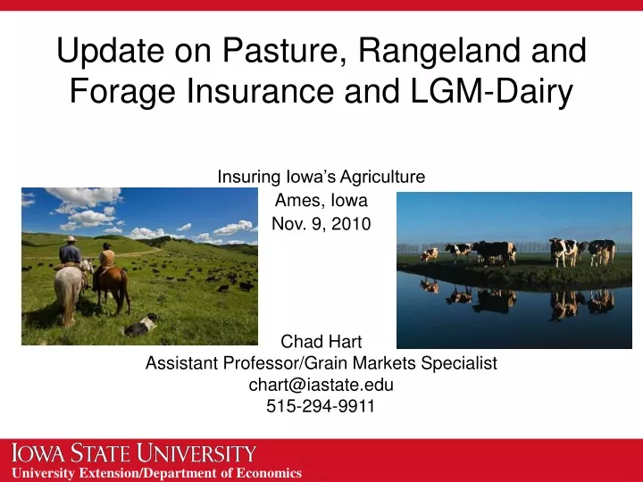 update on pasture rangeland and forage insurance