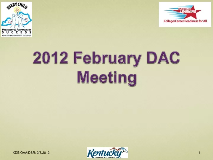 2012 february dac meeting