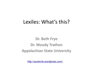 Lexiles: What’s this?
