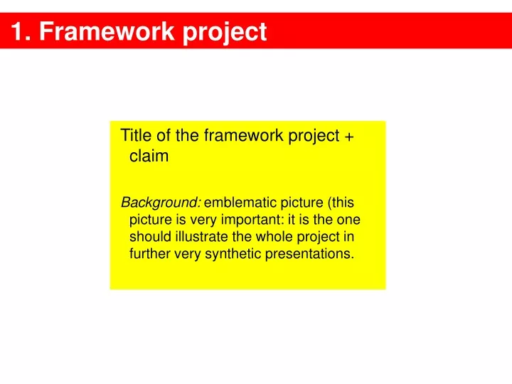 1 framework project