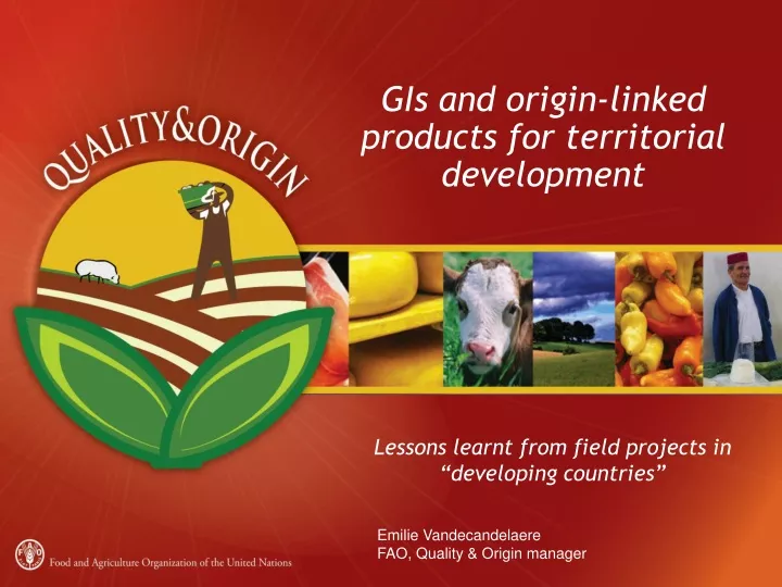 gis and origin linked products for territorial development