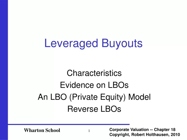 leveraged buyouts