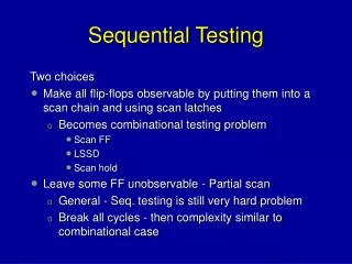 Sequential Testing