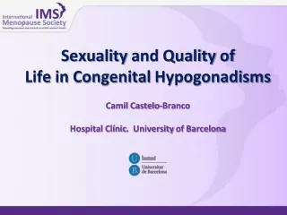 Sexuality  and  Quality  of Life  in  Congenital Hypogonadisms