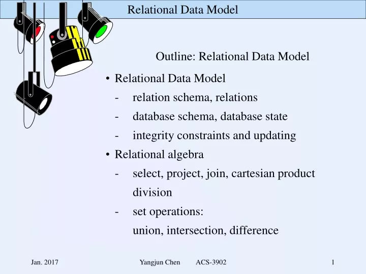 outline relational data model relational data