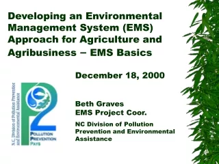 December 18, 2000 					     Beth Graves EMS Project Coor.