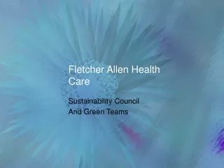 Fletcher Allen Health Care