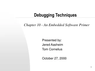 Debugging Techniques