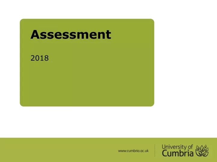 assessment 2018