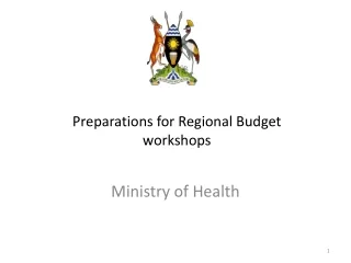 Preparations for Regional Budget workshops