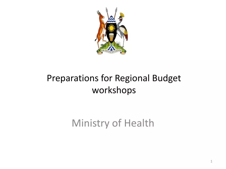 preparations for regional budget workshops