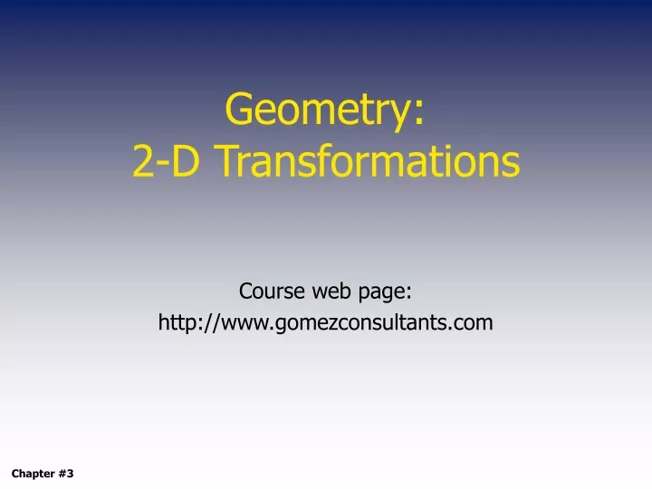 geometry 2 d transformations
