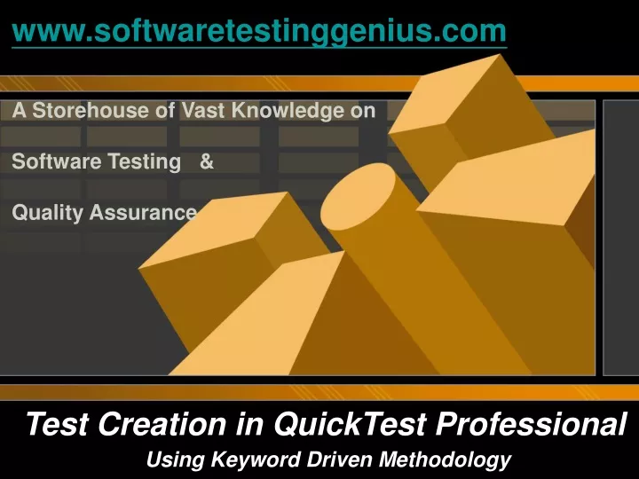 test creation in quicktest professional