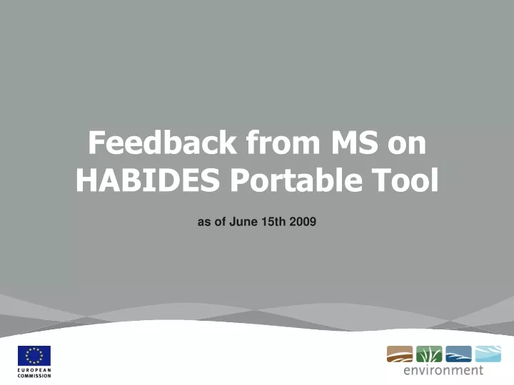 feedback from ms on habides portable tool