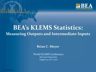 BEA’s KLEMS Statistics: Measuring Outputs and Intermediate Inputs