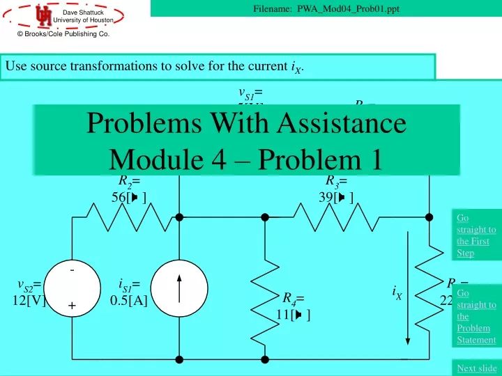 problems with assistance module 4 problem 1