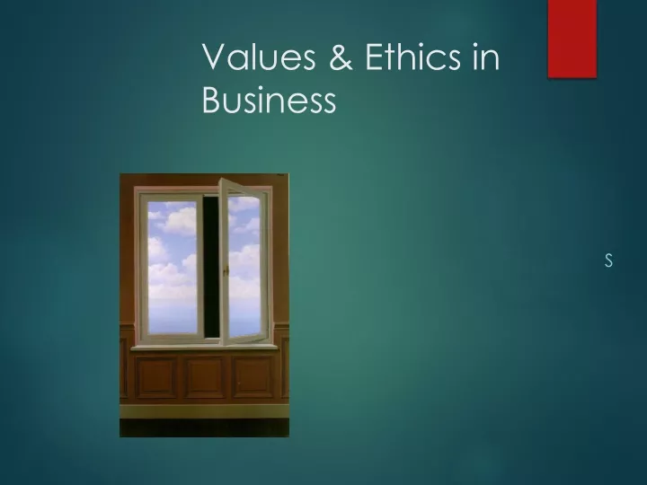 values ethics in business
