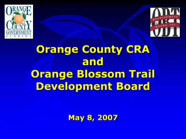 orange county cra and orange blossom trail