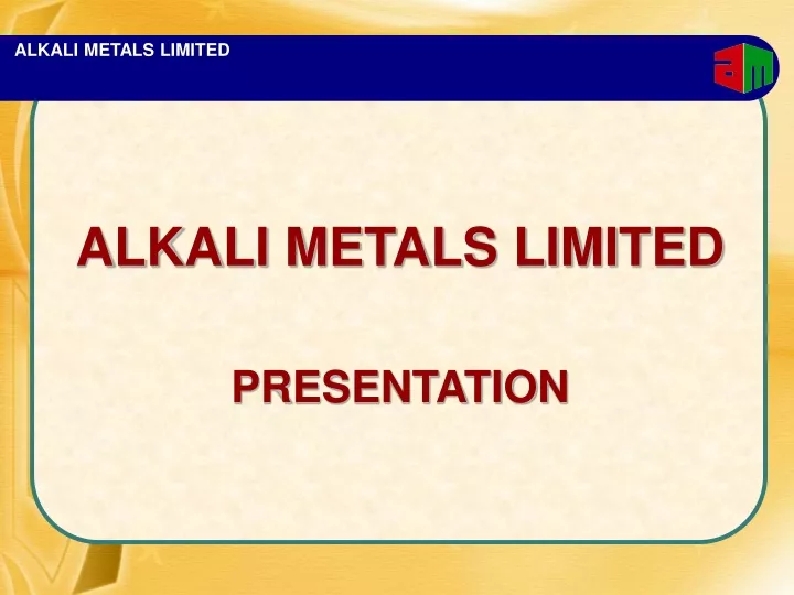 alkali metals limited presentation