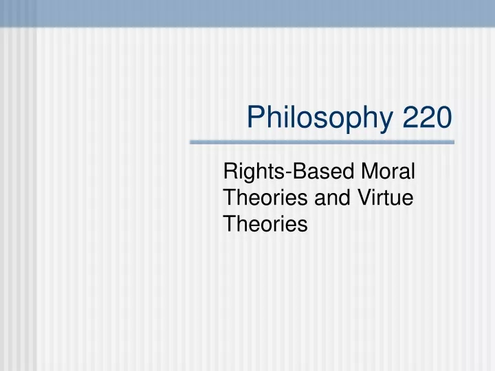 philosophy 220