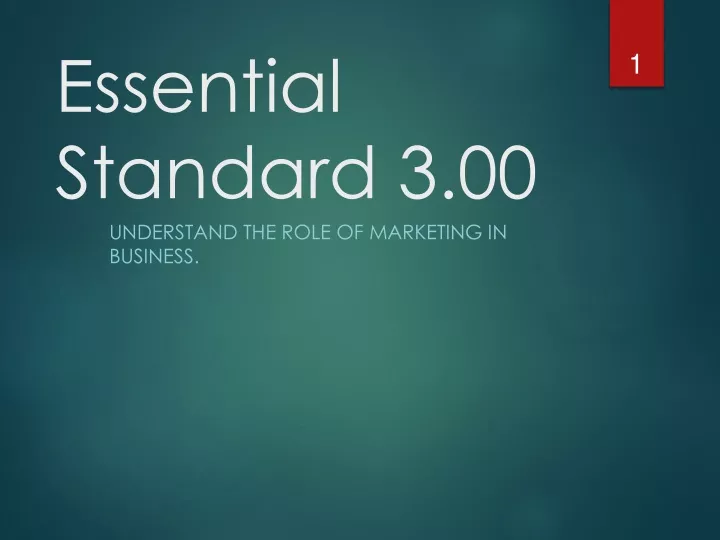 essential standard 3 00