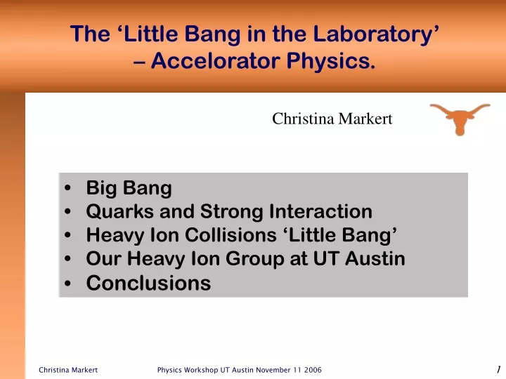 the little bang in the laboratory accelorator physics