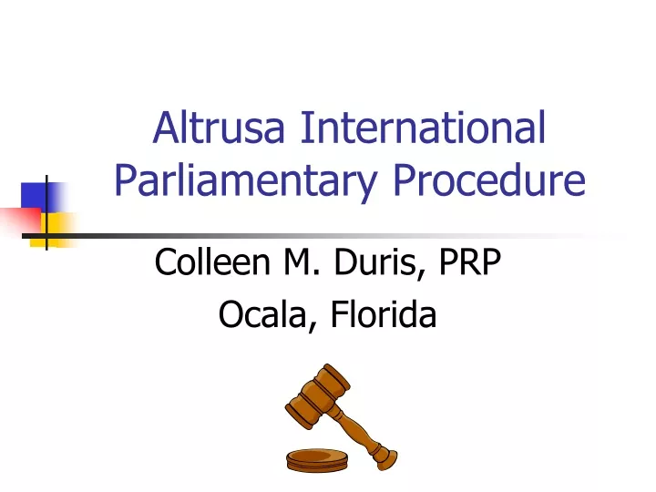 altrusa international parliamentary procedure