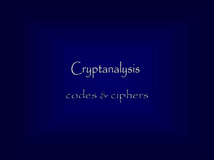 cryptanalysis