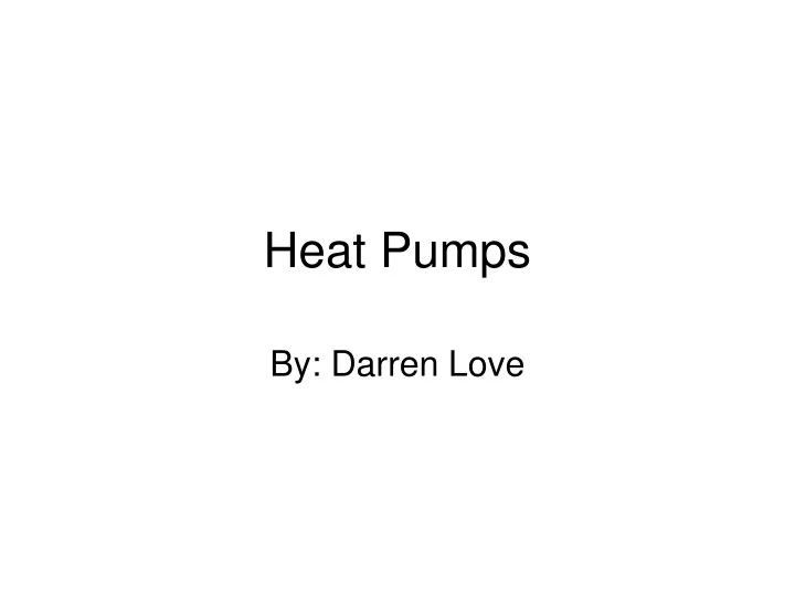 heat pumps