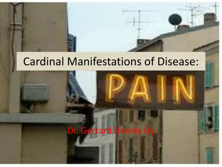 cardinal manifestations of disease