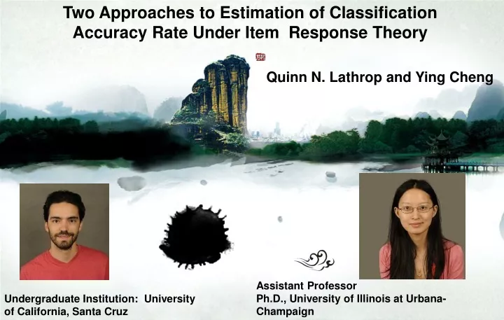 two approaches to estimation of classification