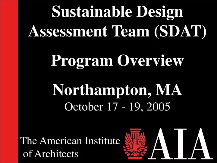 sustainable design assessment team sdat program