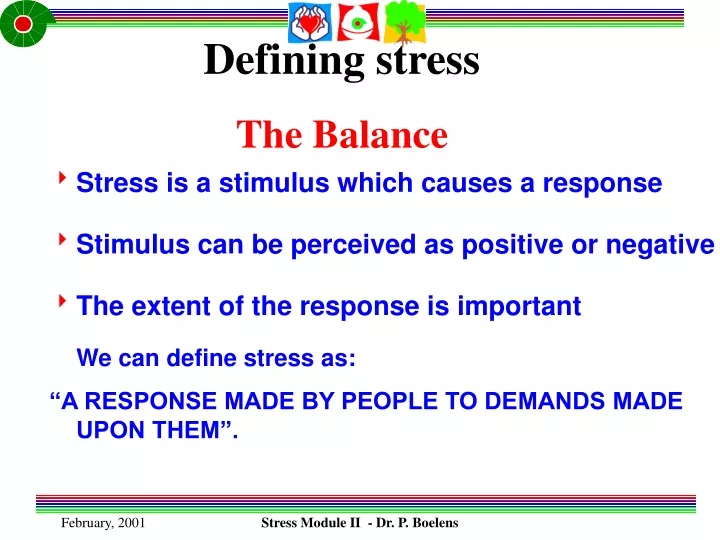 defining stress the balance