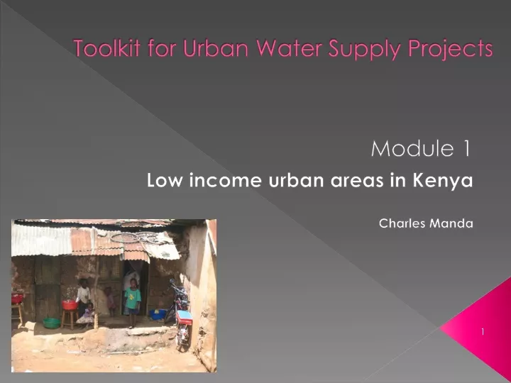 toolkit for urban water supply projects