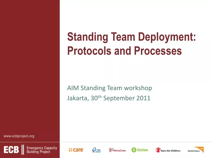 standing team deployment protocols and processes