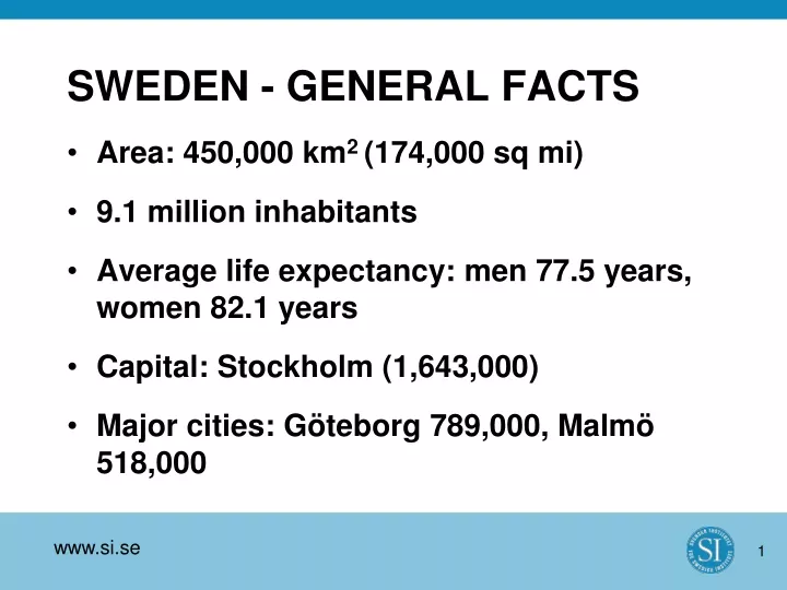 sweden general facts
