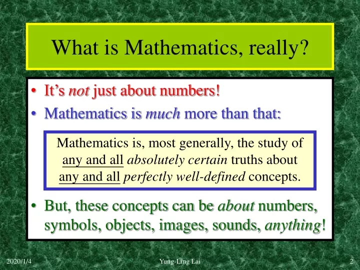 what is mathematics really