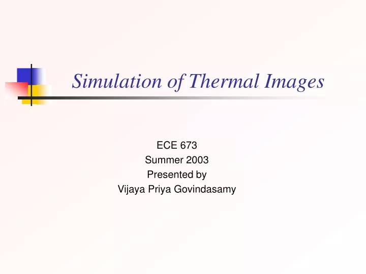 simulation of thermal images