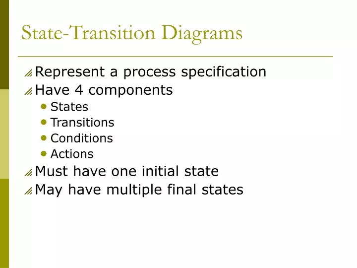 state transition diagrams