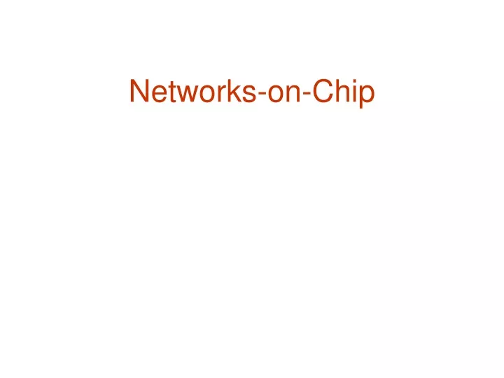 networks on chip