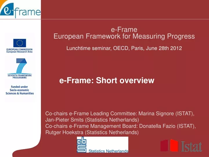 e frame european framework for measuring progress