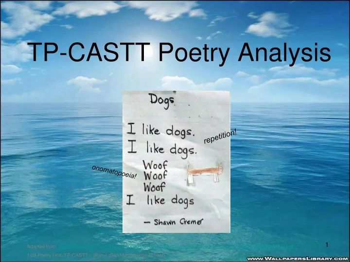 tp castt poetry analysis