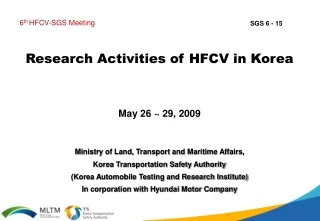 Research Activities of HFCV in Korea