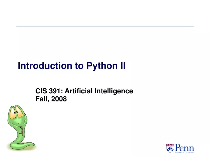 introduction to python ii