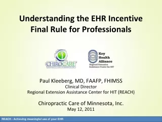 Understanding the EHR Incentive Final Rule for Professionals