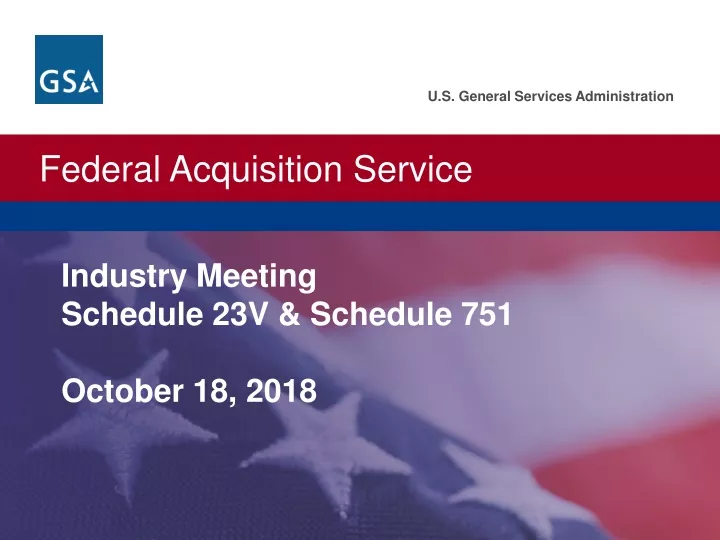 industry meeting schedule 23v schedule