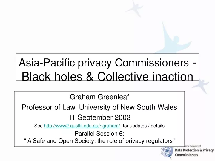 asia pacific privacy commissioners black holes collective inaction